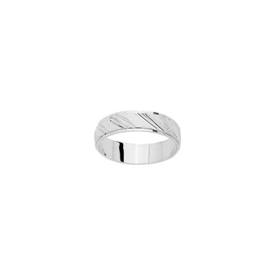 Alliance ruban en argent rhodié 4mm
