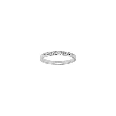 Alliance en argent rhodié 2mm