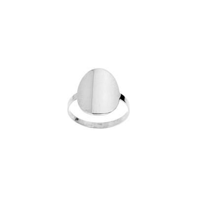 Bague à graver en argent rhodié