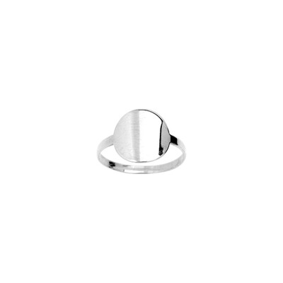 Bague à graver en argent rhodié