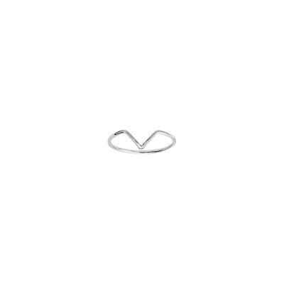 Bague en argent rhodié