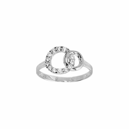 Bague en argent et oxyde de zirconium