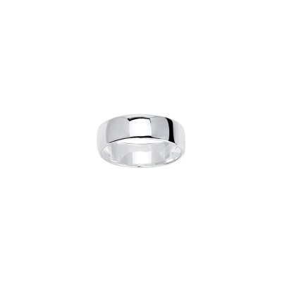 Alliance en argent rhodié 6mm