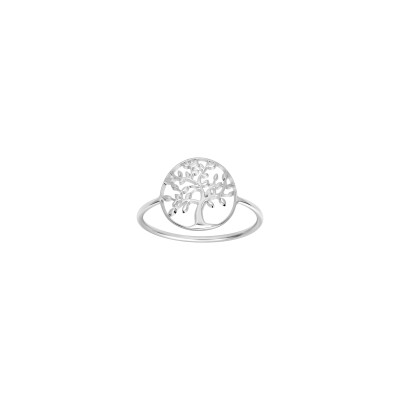 Bague en argent rhodié