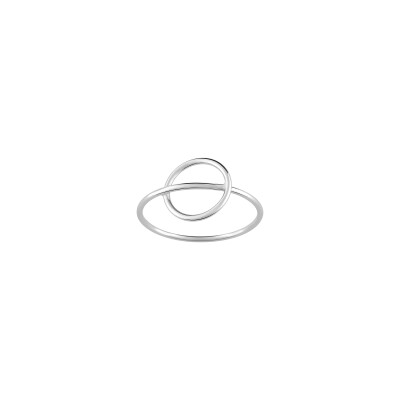 Bague en argent rhodié