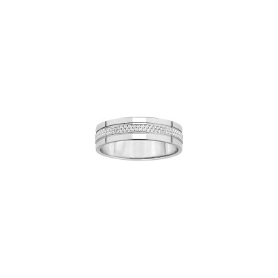 Alliance fantaisie en argent rhodié 5mm