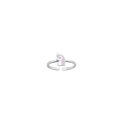 Bague réglable en argent rhodié