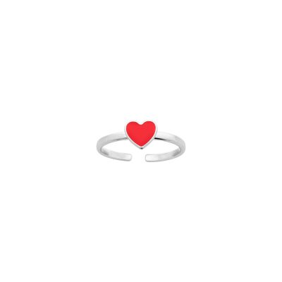 Bague réglable en argent rhodié