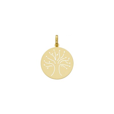 Médaille Arbre de vie en or jaune