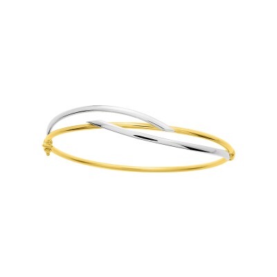 Bracelet Jonc en or jaune et or blanc