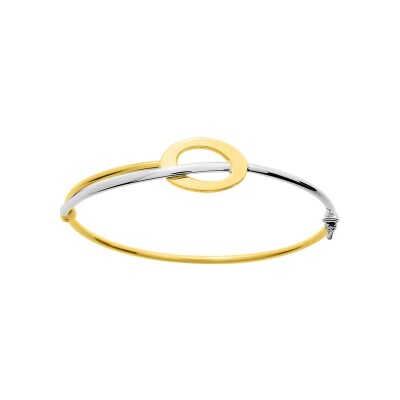 Bracelet Jonc en or jaune et or blanc