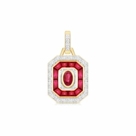 Pendentif en or jaune et rubis