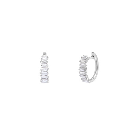 Boucles d'oreilles Los Angeles en or blanc et diamants