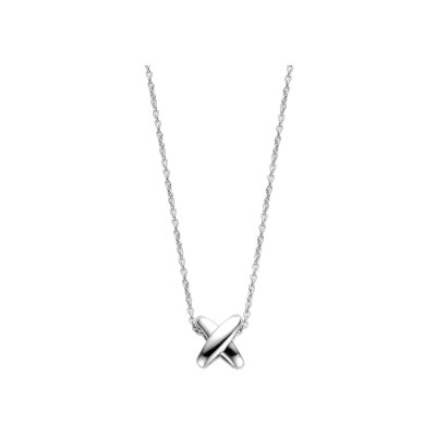 Collier Ti Sento en argent plaqué platine et oxyde de zirconium