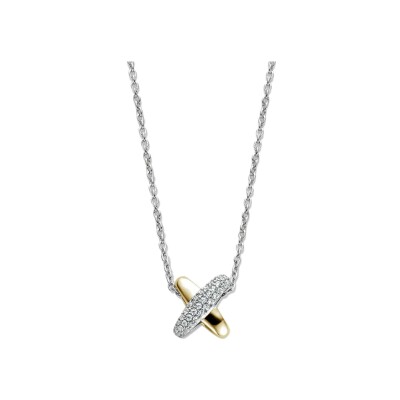 Collier Ti Sento en argent doré et oxyde de zirconium