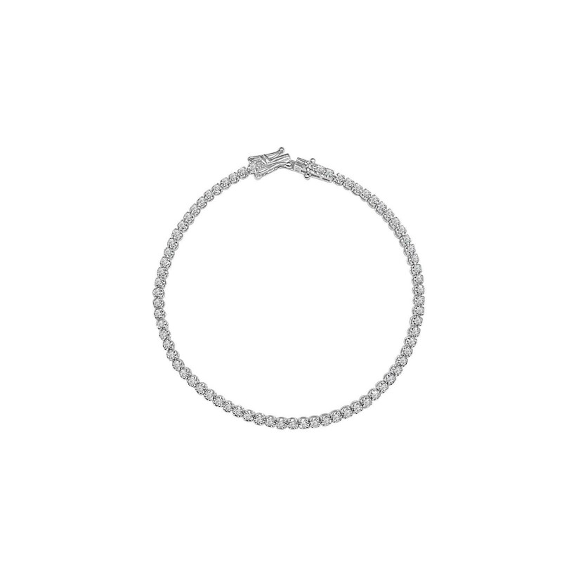 Bracelet tennis Veron Roques en or blanc et diamants