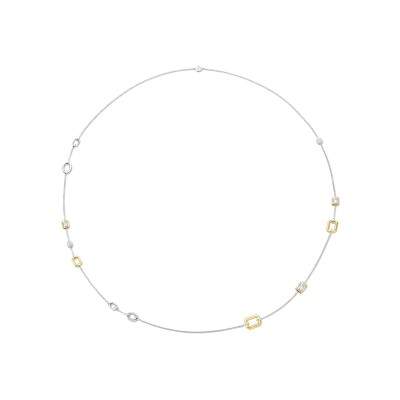 Collier Ti Sento en argent doré et oxyde de zirconium