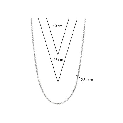 Collier Ti Sento en argent plaqué platine