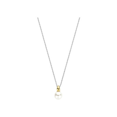 Collier Ti Sento en argent doré et perles