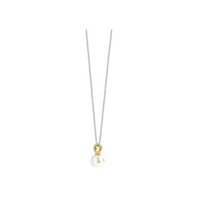 Collier Ti Sento en argent doré et perles