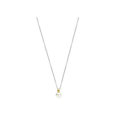 Collier Ti Sento en argent doré et perles
