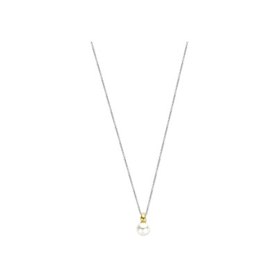 Collier Ti Sento en argent doré et perles