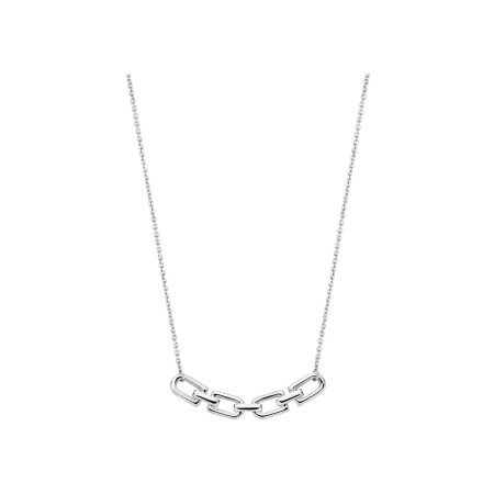 Collier Ti Sento en argent doré, argent plaqué platine et oxydes de zirconium