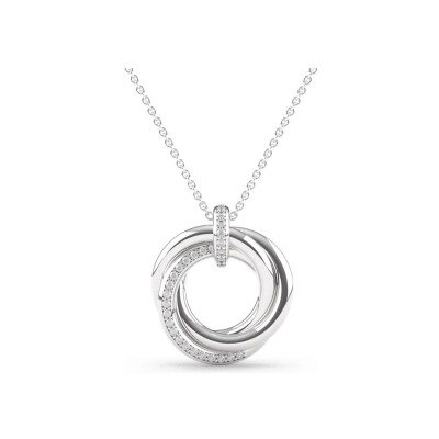 Collier Ti Sento en argent doré et oxyde de zirconium