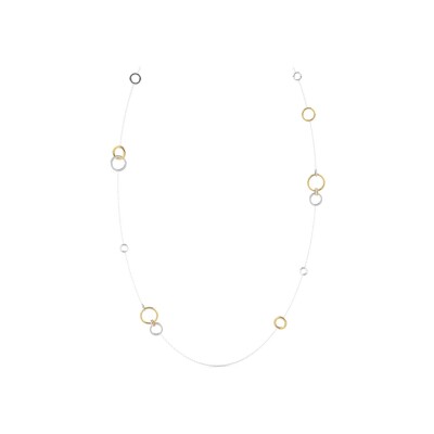 Collier Ti Sento en argent doré et oxyde de zirconium