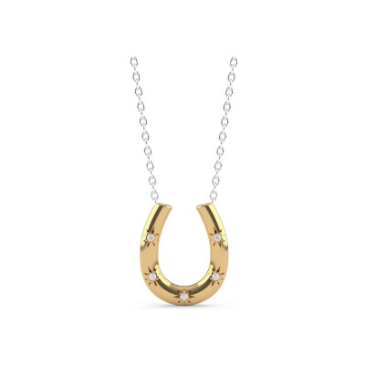 Collier Ti Sento en argent doré et oxyde de zirconium