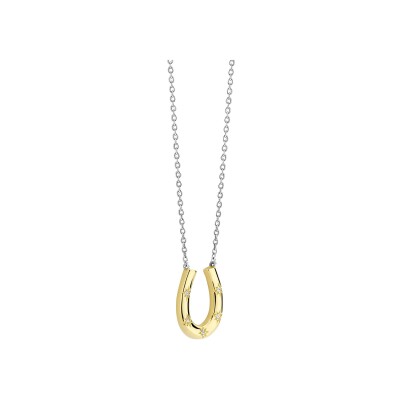 Collier Ti Sento en argent doré et oxyde de zirconium