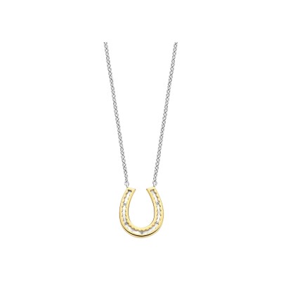 Collier Ti Sento en argent doré et oxyde de zirconium