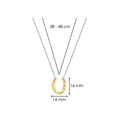 Collier Ti Sento en argent doré et oxyde de zirconium