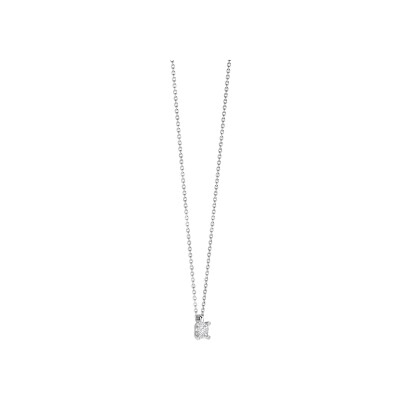 Collier Ti Sento en argent plaqué platine et oxyde de zirconium, taille 42cm