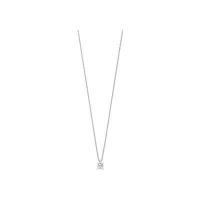 Collier Ti Sento en argent plaqué platine et oxyde de zirconium, taille 42cm