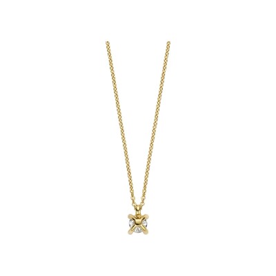 Collier Ti Sento en argent doré et oxyde de zirconium