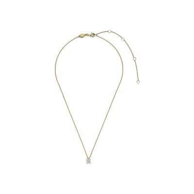 Collier Ti Sento en argent doré et oxyde de zirconium