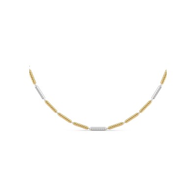 Collier Ti Sento en argent doré et oxyde de zirconium