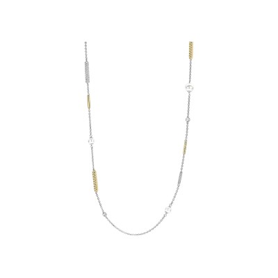 Collier Ti Sento en argent doré et oxyde de zirconium