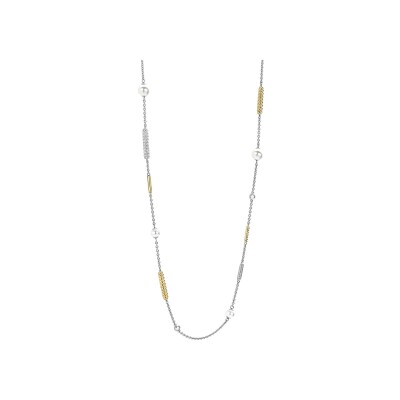 Collier Ti Sento en argent doré et oxyde de zirconium
