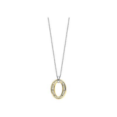 Collier Ti Sento en argent doré et oxyde de zirconium