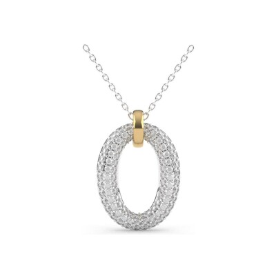 Collier Ti Sento en argent doré et oxyde de zirconium