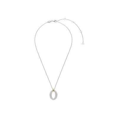 Collier Ti Sento en argent doré et oxyde de zirconium