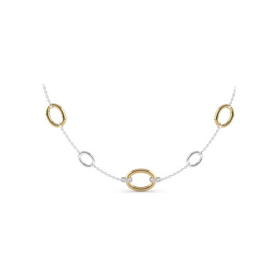 Collier Ti Sento en argent doré et oxyde de zirconium