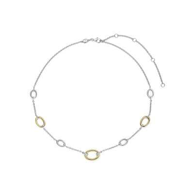 Collier Ti Sento en argent doré et oxyde de zirconium