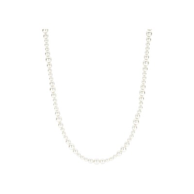 Collier Ti Sento en argent plaqué platine et perles