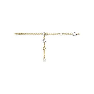 Collier Ti Sento en argent doré et oxyde de zirconium