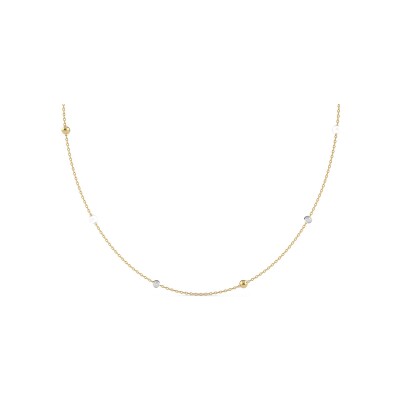 Collier Ti Sento en argent doré et oxyde de zirconium