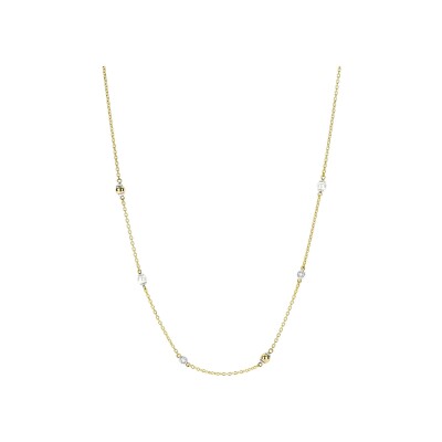 Collier Ti Sento en argent doré et oxyde de zirconium