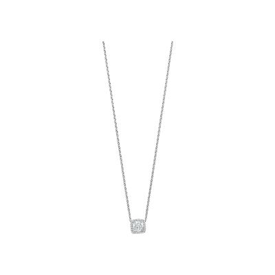 Collier Ti Sento en argent plaqué platine et oxyde de zirconium, taille 42cm